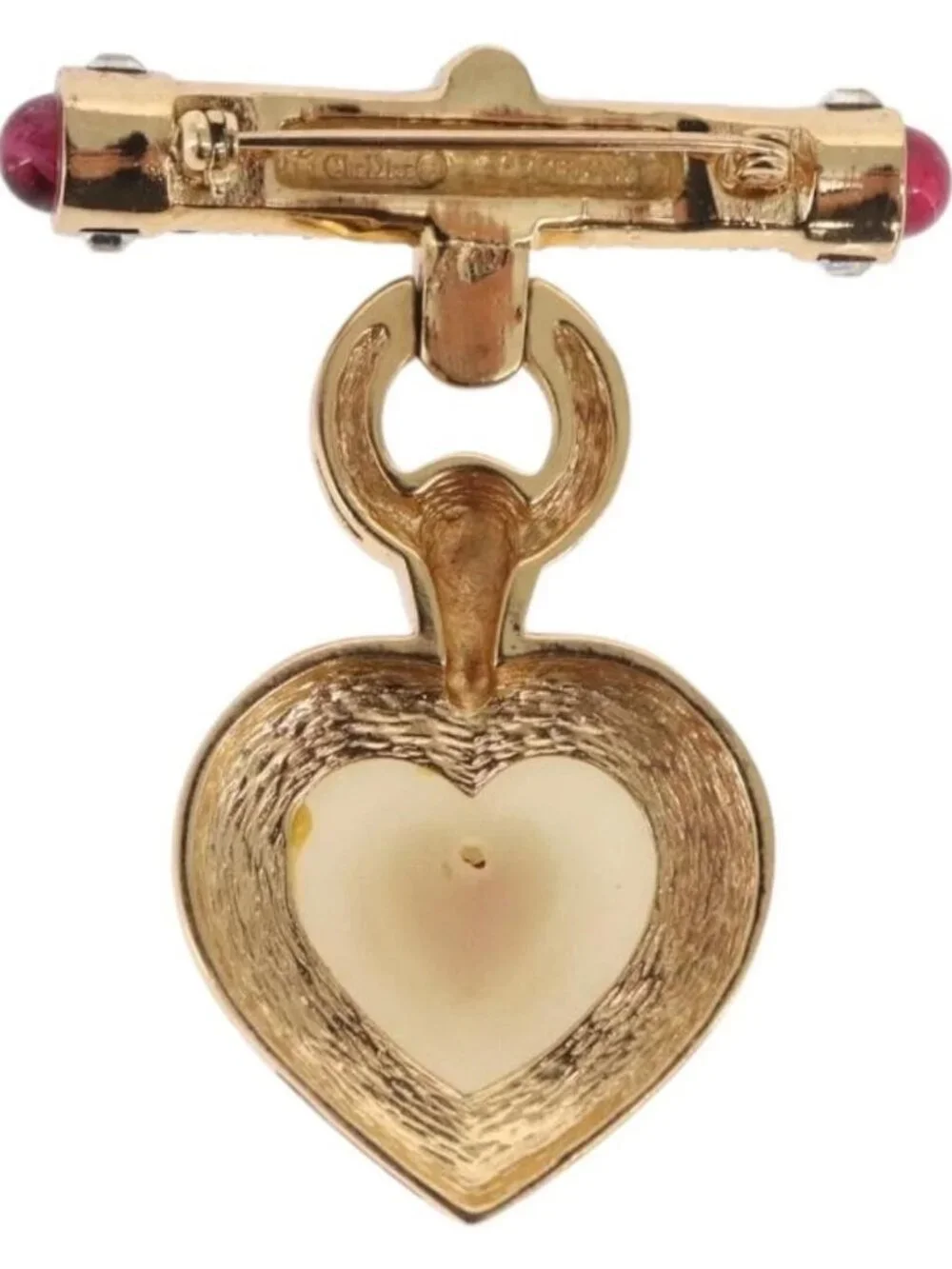 Christian Dior Earring Brooch metal Gold Tone Auth 169930V
